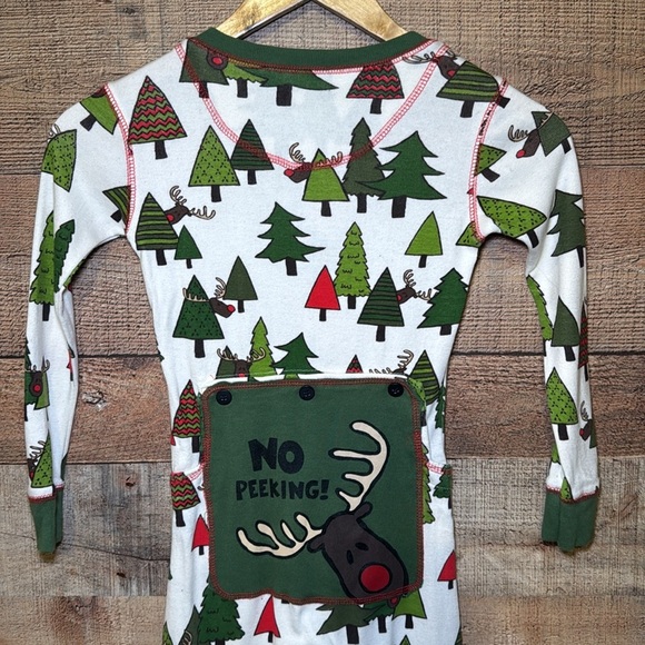 🌻LazyOne Little Boy’s No Peeking! Flapjack size 6 Onsie Pajama Cotton Holiday - Picture 6 of 9